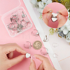 Unicraftale DIY Blank Heart Cuff Ring Making Kit FIND-UN0002-92-4