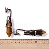 Natural Tiger Eye Faceted Pointed Bullet Big Pendants G-L524-19R-11-3