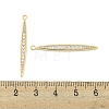 Brass Micro Pave Clear Cubic Zirconia Pendants KK-S386-25G-3