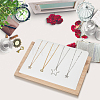Wooden Slant Back Necklace Organizer Jewelry Display Stands AJEW-WH20033-046A-7