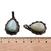 Natural Labradorite Teardrop Pendants G-K363-01R-14-3