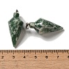 Natural Green Spot Jasper Pendants G-Z055-02P-08-3