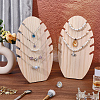 Wood Necklaces Organizer Display Holder NDIS-WH0017-12B-4