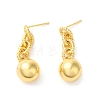 Rack Plating Brass Stud Earrings EJEW-U012-05G-2