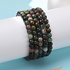 Natural Indian Agate Bead Stretch Bracelets BJEW-K212-A-010-2