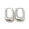 Rack Plating Brass Rectangle Thick Hoop Earrings for Women X-EJEW-F288-05P-1