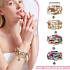 4Pcs 2 Colors Boho Multi-strand Irregular Synthetic Turquoise Beads Wrap Bracelet BJEW-PA0001-07-2