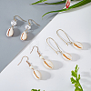 3 Pairs 3 Style Narural Shell Dangle Earrings EJEW-AN0001-70-7