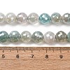 Electroplated Natural Agate Beads Strands G-B191-A07-8mm-14-5