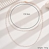 Elegant French Style Double Layer Plastic Imitation Pearl Beaded Necklace for Women's Daily Wear SE6818-1