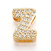 Brass Micro Pave Cubic Zirconia Charms KK-N254-217G-Z-1