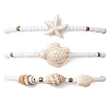 3Pcs Synthetic Turquoise Beads Stretch Bracelets for Women BJEW-JB13493-6