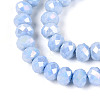 Anti-Tarnish Electroplate Rondelle Glass Beads Strands EGLA-T021-6mm-17-09-3