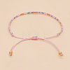 Bohemian Braided Adjustable Glass Seed Beaded Bracelets EX8332-4-1