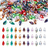 Craftdady 220Pcs 11 Colors Electroplate Glass Faceted Teardrop Beads Strands EGLA-CD0001-09-10