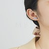 925 Sterling Silver Stud Earrings EJEW-BB70456-3
