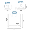 Transparent Acrylic Earring Hanging Display Stands EDIS-FH0001-05-2