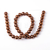 Non-Magnetic Synthetic Hematite Beads Strands G-G091-12mm-3