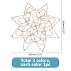 2Pcs 2 Colors Brass Rhinestone Tassel Chain Headbands for Women OHAR-HS0001-06-2