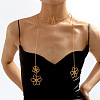 Flower Alloy with Brass Pendant Lariat Long Wrap Necklaces for Women FS-WG8B231-01-2