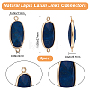 Beebeecraft 5Pcs Natural Lapis Lazuli Connector Charms G-BBC0001-35B-2