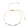 7Pcs 7 Colors Bohemian Adjustable Cylinder Glass Seed Beads Braided Bead Bracelets Set for Women BJEW-MZ00289-3