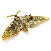 Moon Phase Moth Alloy Brooch Pin JEWB-Z031-06AG-3