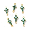 Brass Enamel Connector Charms KK-J302-08G-05-2