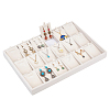 18 Grids Velvet Jewelry Pendant Display Trays ODIS-WH0043-165B-1