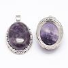 Natural Amethyst Pendants G-D851-42-2