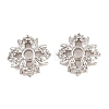 Brass Clear Cubic Zirconia Beads KK-B186-05P-1