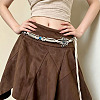 Boho Alloy Butterfly Polyester Tie Chain Belts with Resin Beads for Women FS-WG64D91-02-1