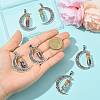 7Pcs Moon Alloy Pendants PALLOY-FS00069-4