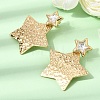 304 Stainless Steel Rhinestone Stud Earrings SA-CBAF6AD-24G-2