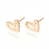 Brass Stud Earrings KK-S348-123-1