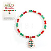 Christmas 304 Stainless Steel Enamel Charm Bracelets UB9806-12-1
