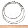 Alloy 3 Layer Snake Chain Choker Necklaces with Iron Clasps NJEW-P353-01P-3