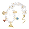 Ocean Brass Pave Cubic Zirconia and Enamel Sea Animals Pendant Necklaces KK-CBA4547-03C-G-5