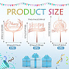 3Pcs 3 Styles Acrylic Cake Toppers FIND-TA0010-38A-3
