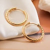 Brass Hoop Earrings PW-WGB5DFF-01-2