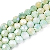 Anti-Tarnish Electroplate Glass Beads Strands EGLA-ZX010-8mm-12-1