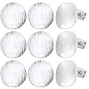 20Pcs Flat Round Brass Stud Earring Findings KK-BBC0028-25-7