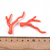 Opaque Acrylic Imitation Coral Beads Strands SACR-P033-02A-08-4