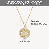 925 Sterling Silver 12 Constellation Necklace Gold Horoscope Zodiac Sign Necklace Round Astrology Pendant Necklace with Zircons Birthday Jewelry Gift for Women Men JN1089F-2