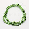 Handmade Evil Eye Lampwork Flat Round Bead Strands LAMP-L058-6mm-02-2