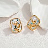 304 Stainless Steel Stud Earrings for Women EJEW-A164-04A-G-1