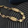 304 Stainless Steel Coffee Bean Chain Bracelets SA-CBA2696-07G-2