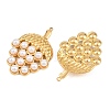 304 Stainless Steel & White ABS Plastic Pearl Pendants STAS-G398-29G-2
