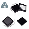 Square Plastic Loose Diamond Display Boxes CON-WH0092-61B-01-2