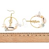 Alloy & Natural Shell & Natural Quartz Crystal & Natural Larimar & Synthetic Turquoise Dangle Earrings EJEW-JE07515-5